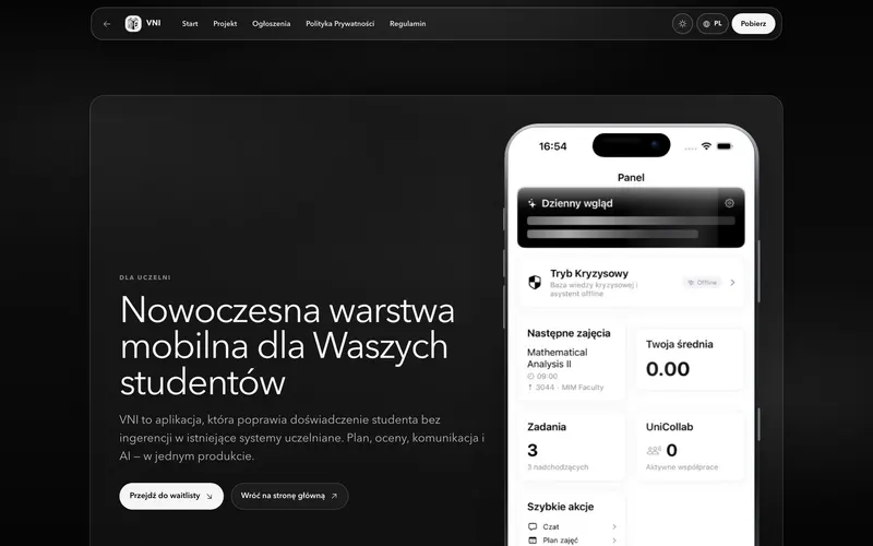 VNI, Dla uczelni